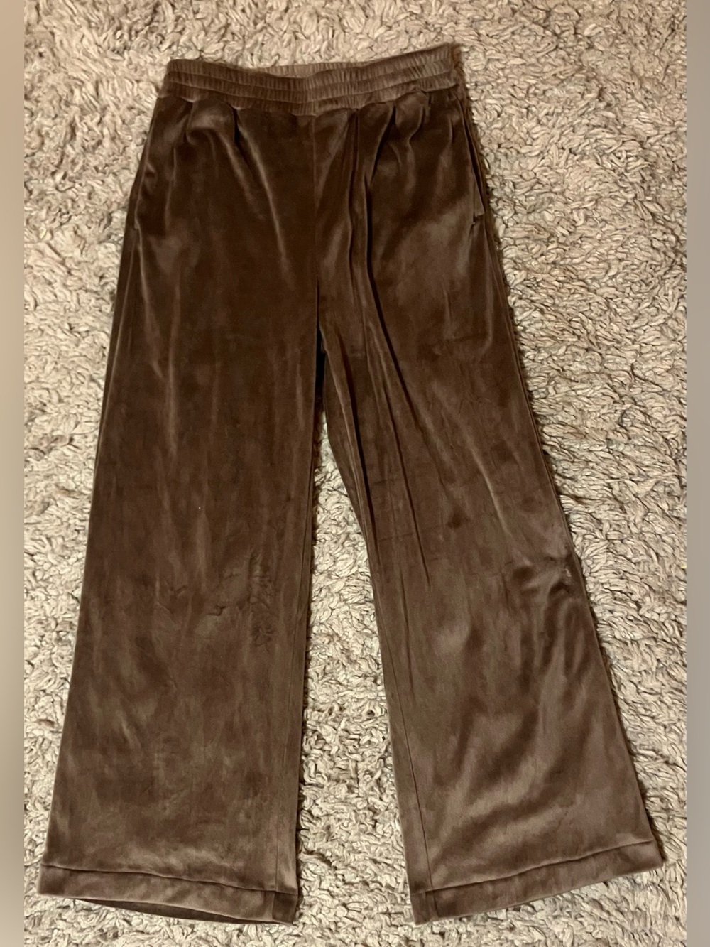 SKIMS Velour Wide Leg Track Pant - Picture 2 of 5